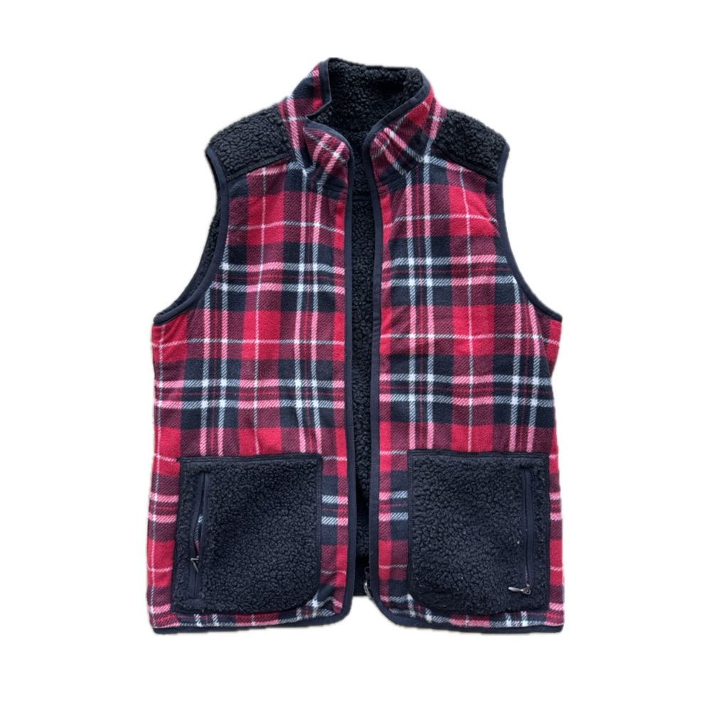 reversible zip up vest jacket